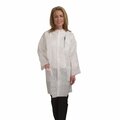 Cordova Polypropylene Lab Coat, 2 Side Pockets, Elastic Wrists, 3XL, 12PK LC55EP3XL